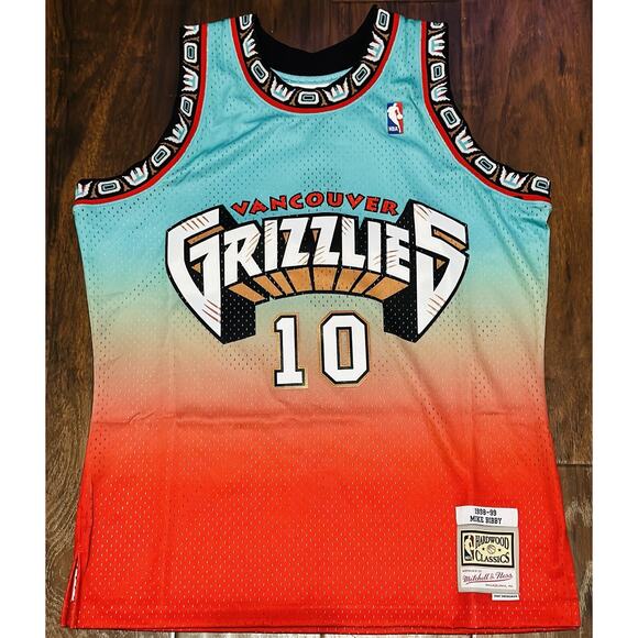 NEW Mitchell & Ness Vancouver Grizzlies Mike Bibby Swingman Men’s Size Multi - Picture 1 of 3